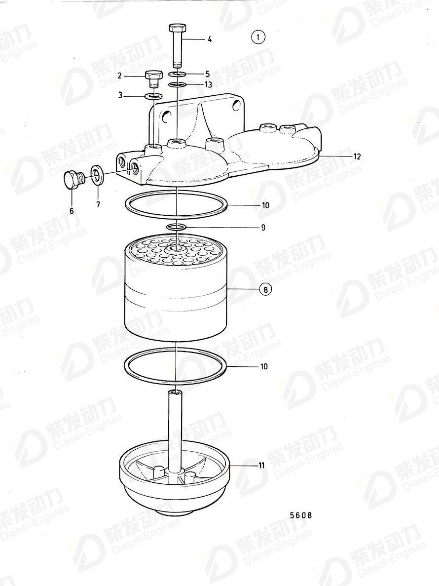 VOLVO Fuel filter 784733 Drawing